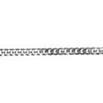 Silver Plated  4x5.65mm Curb Chain - 1 Inch