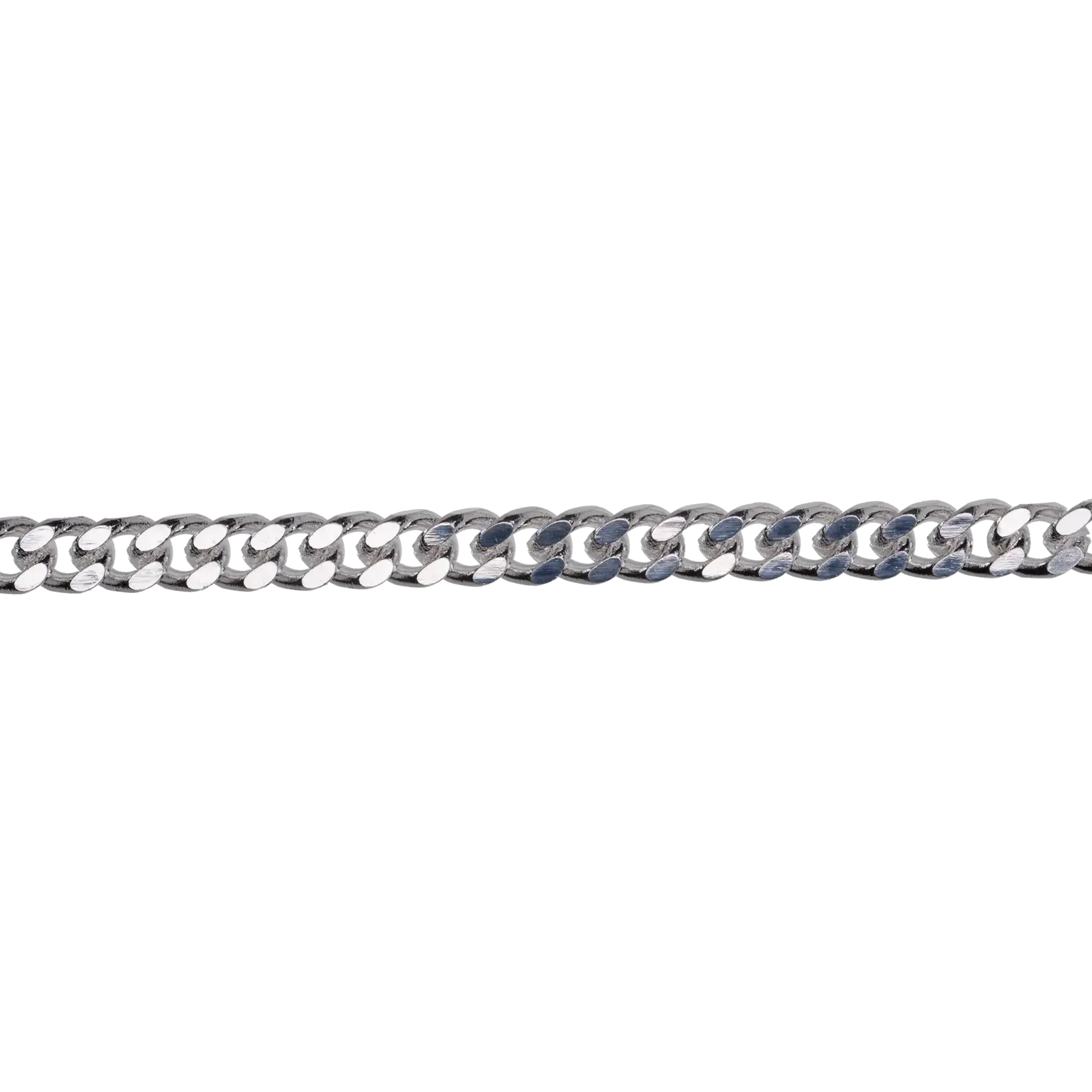 Silver Plated  4x5.65mm Curb Chain - 1 Inch