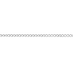 Silver Plated  3x4mm Curb Chain - 1 Inch