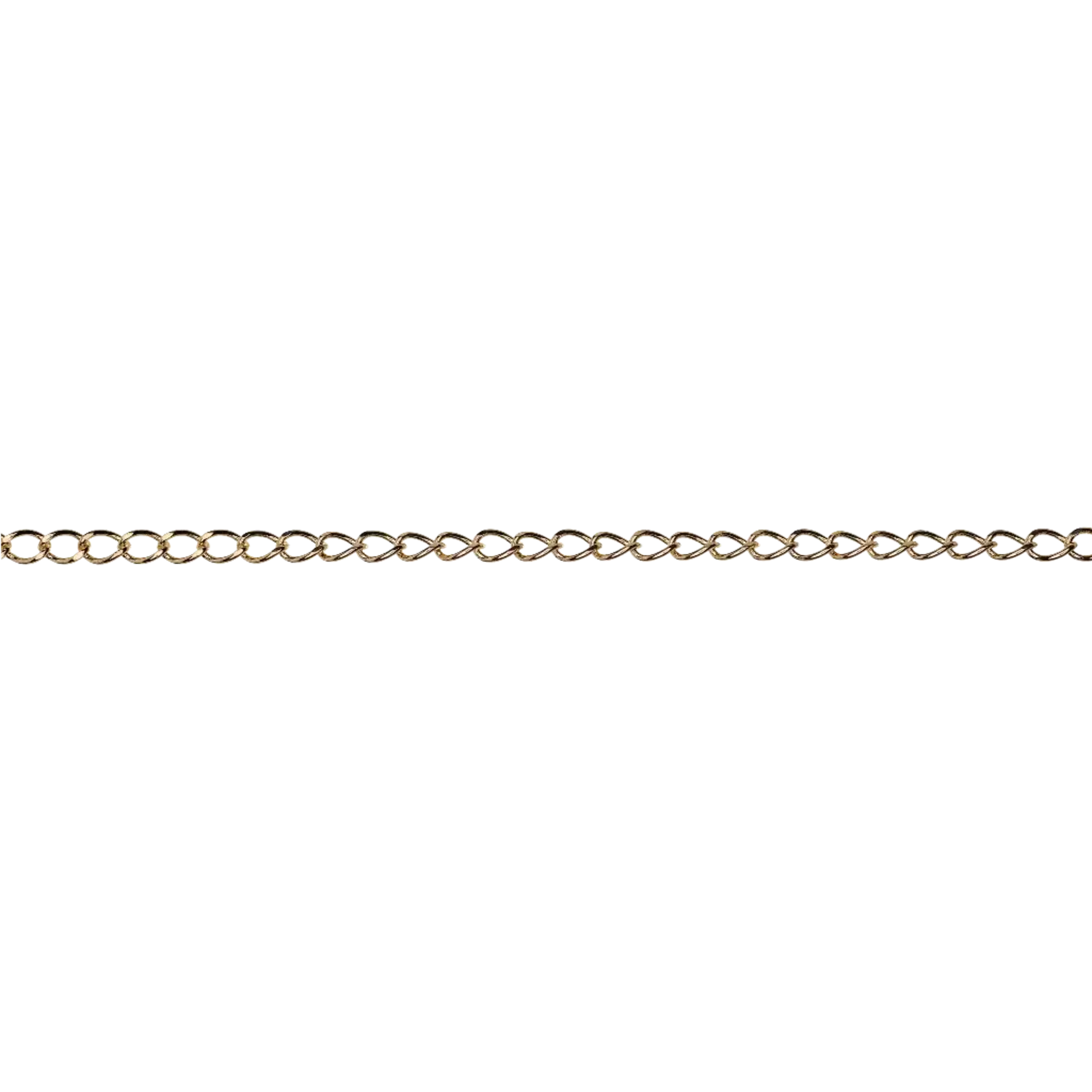 Gold Plated  3x4mm Curb Chain - 1 Inch