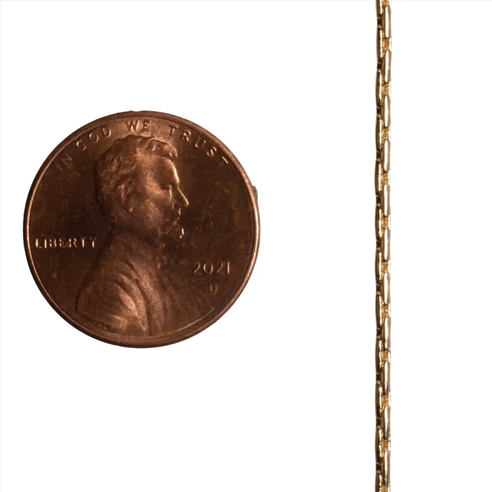 Gold Plated 1.25mm Beading Chain - 1 Inch
