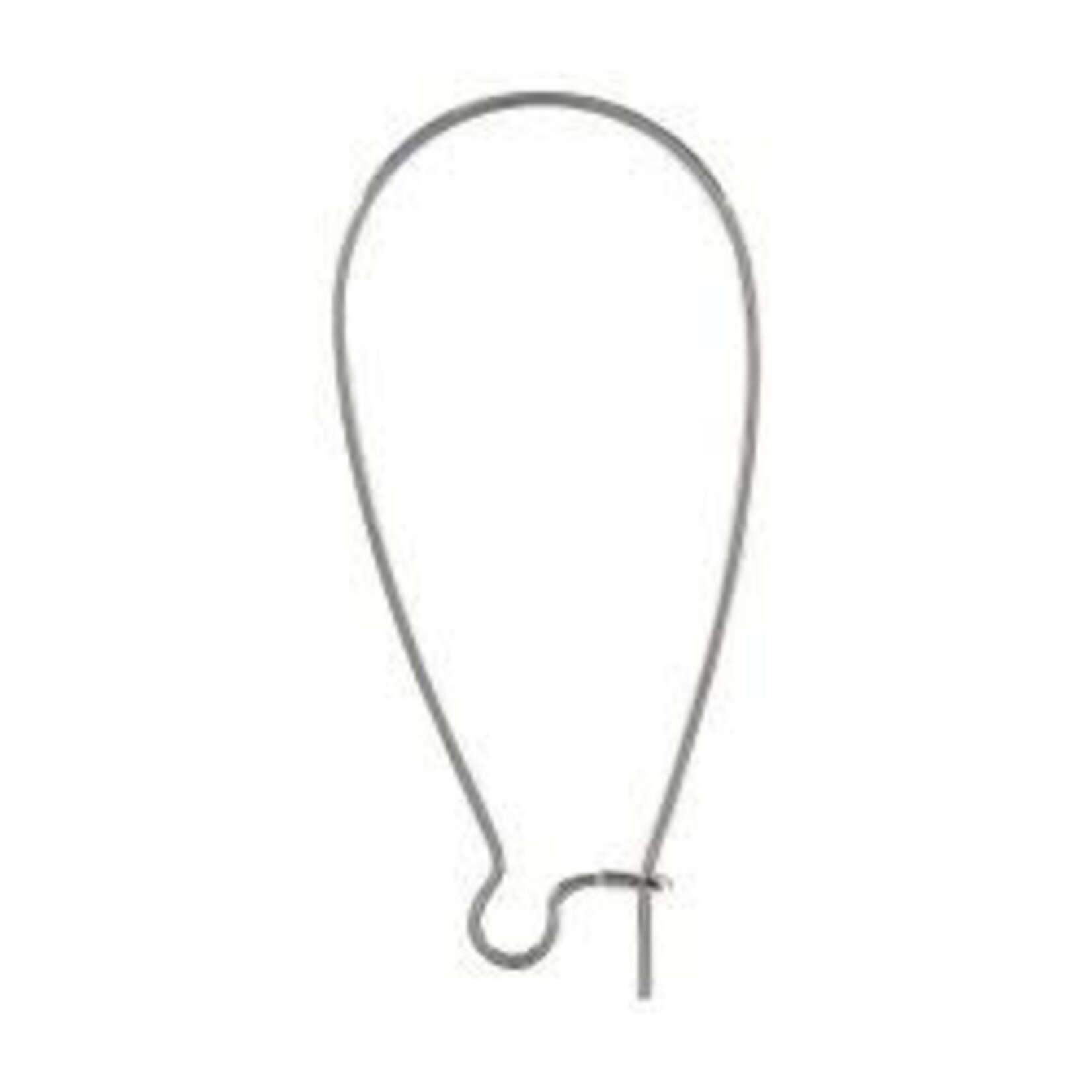 Silver Plated 1 1/2" Kidney Wire - 20 Pieces