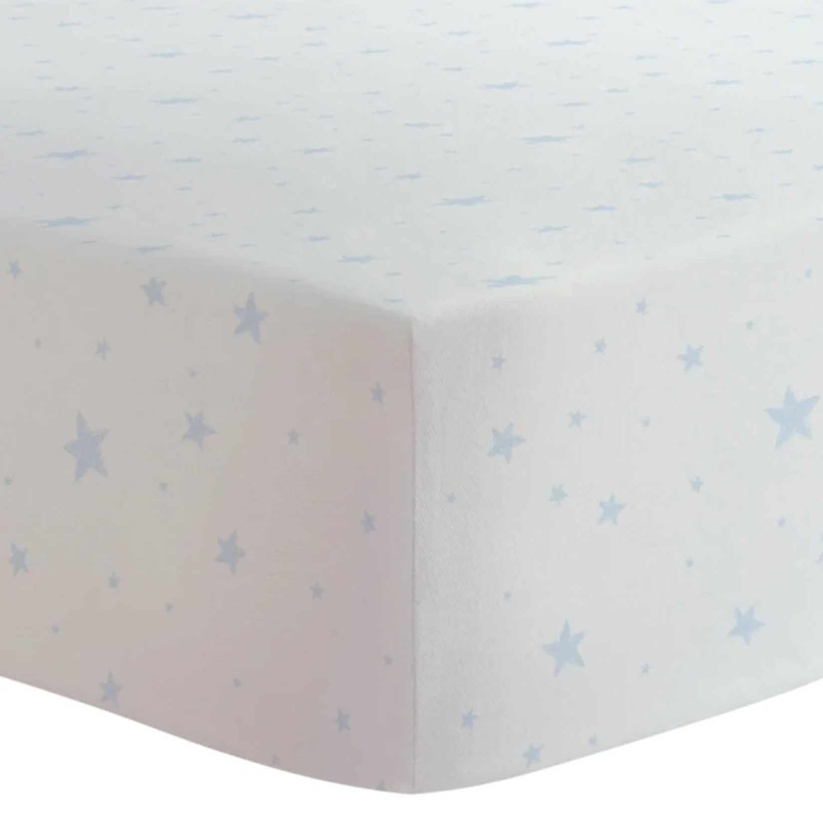 Kushies Kushies Fitted Playpen Sheet Blue Scribble Stars