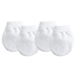 Kushies Kushies No Scratch Mittens 2pk White