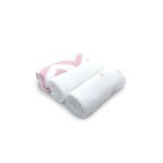 Kushies Kushies Washcloths 3pk Pink Chevron/White