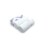 Kushies Kushies Washcloths 3pk Blue Chevon/White