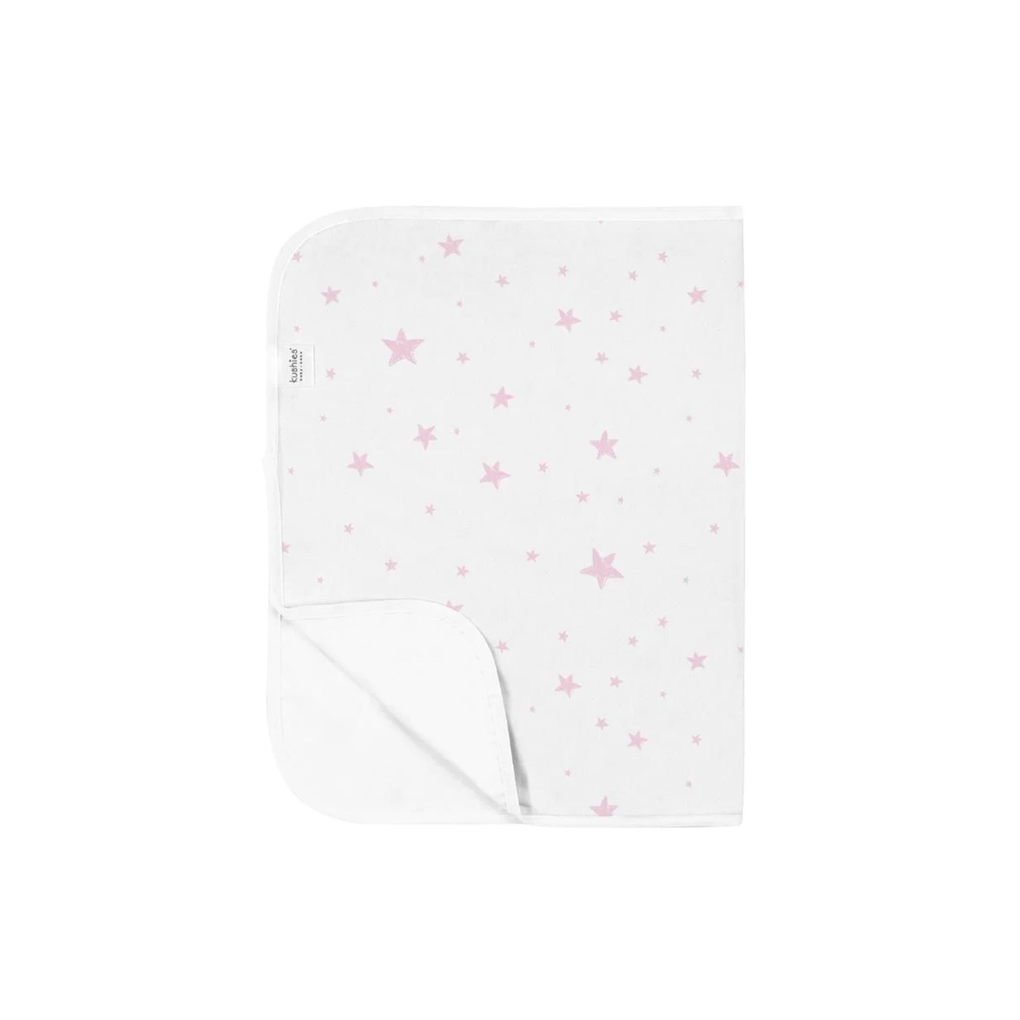 Kushies Kushies Waterproof Change Pad Pink Scribble Stars