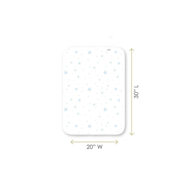Kushies Kushies Waterproof Change Pad Blue Scribble Stars