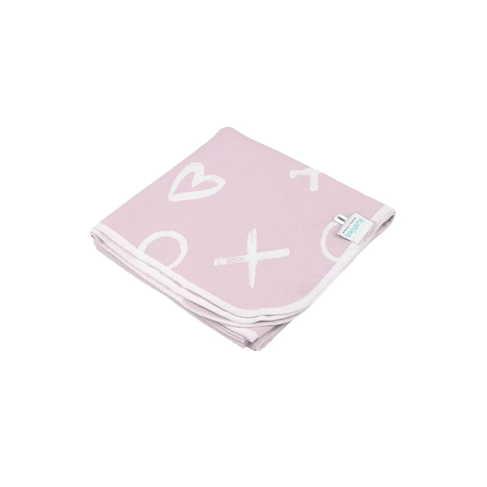 Kushies Kushies Receiving Blanket Pink XO