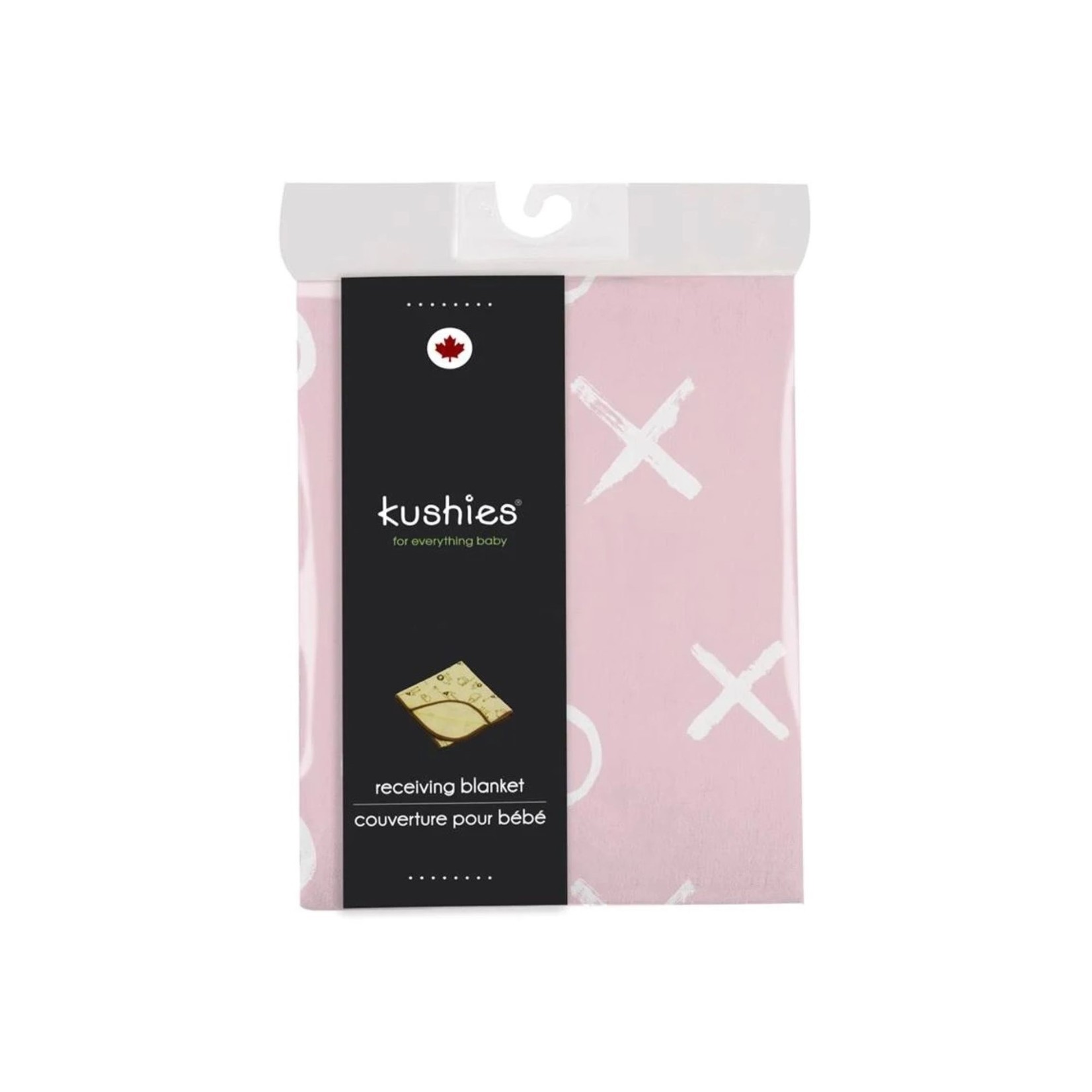 Kushies Kushies Receiving Blanket Pink XO