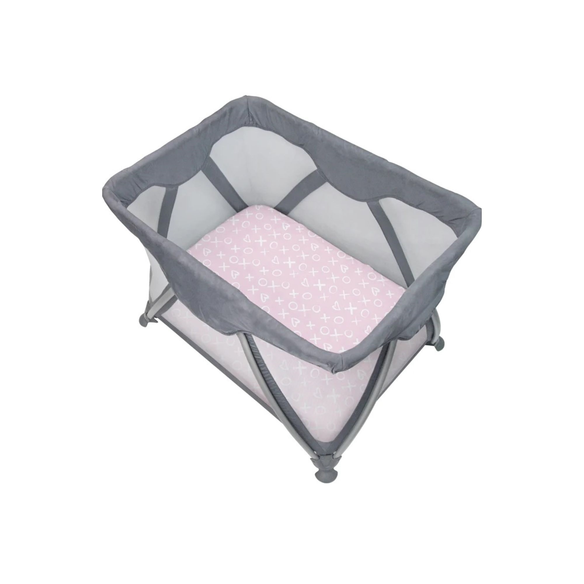 Kushies Kushies Fitted Playpen Sheet Pink XO