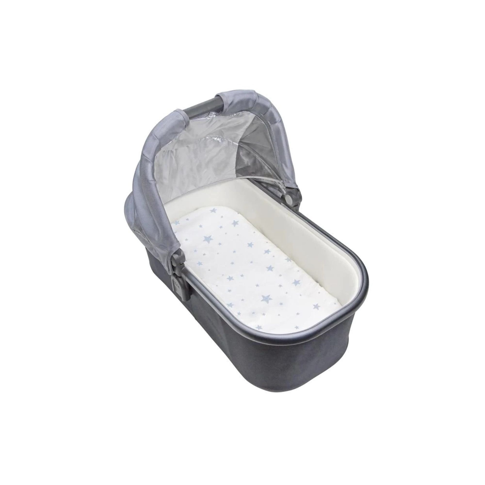 Kushies Kushies Bassinet Fitted Sheet Blue Scribble Star