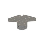 Kushies Kushies Clean Bib w/Sleeves Charcoal Rainbow