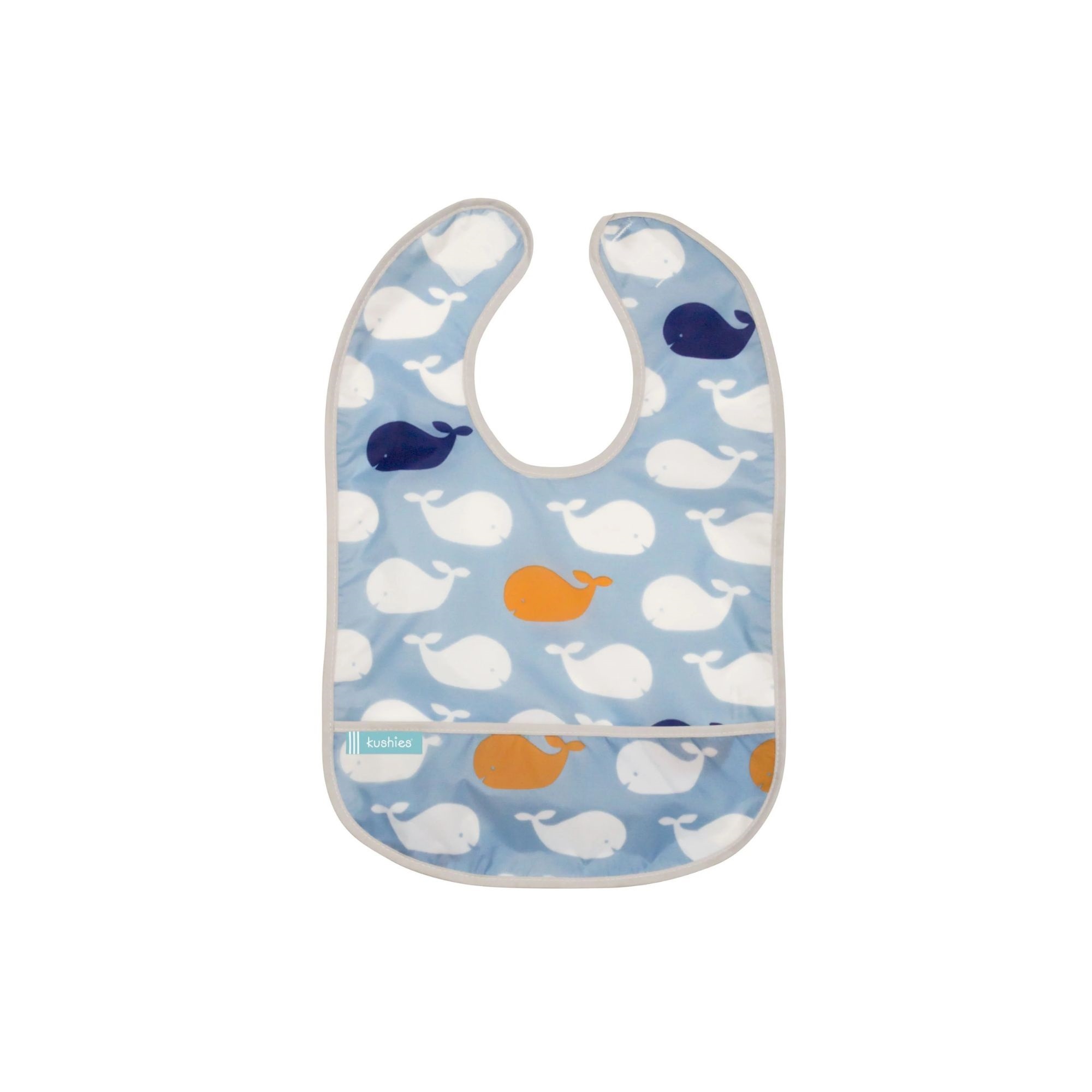 Kushies Kushies Clean Bib Blue Whales