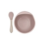 Kushies Kushies Siliscoop Bowl & Spoon Set Rose