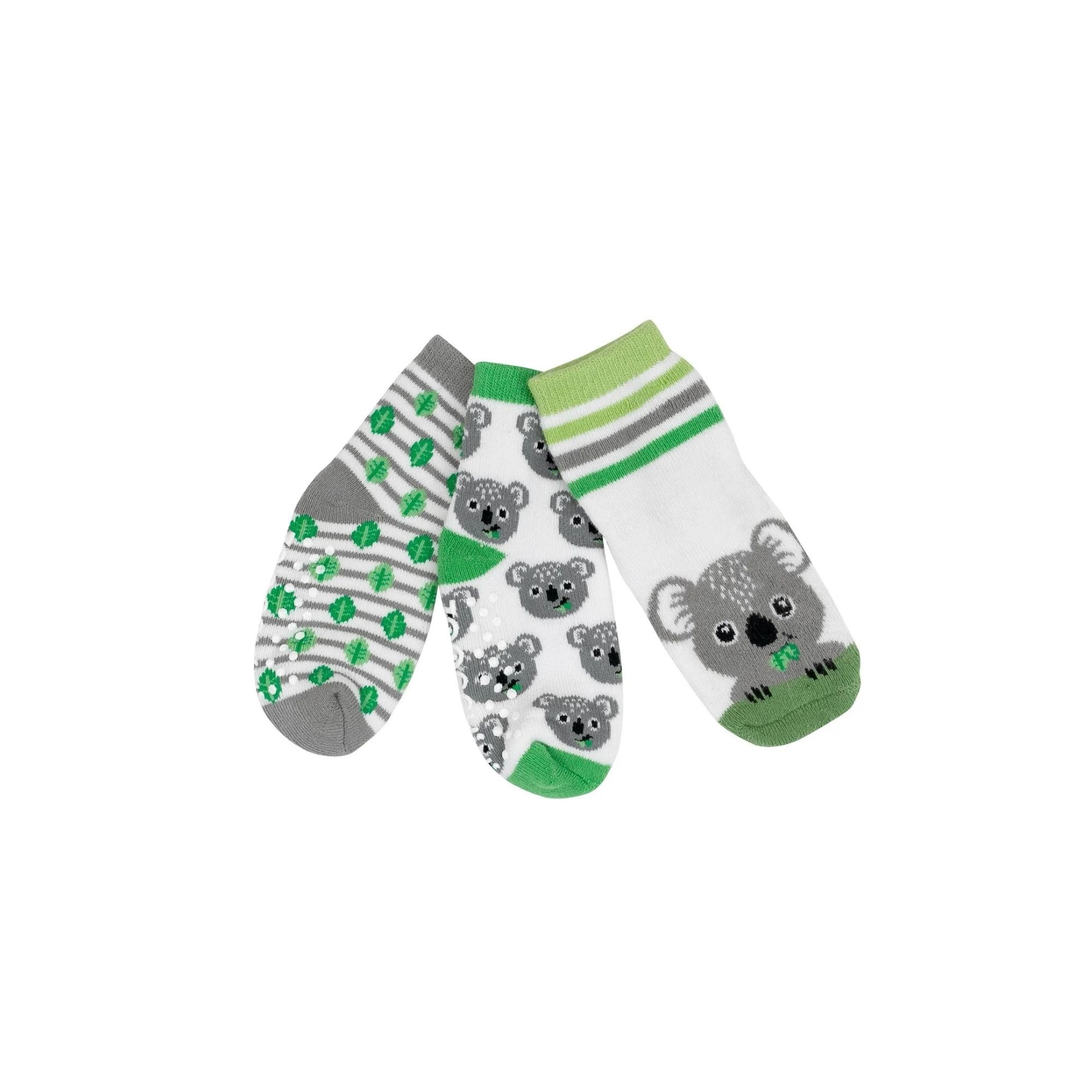 Zoocchini Zoocchini 3pk Socks Kai the Koala 0-24M