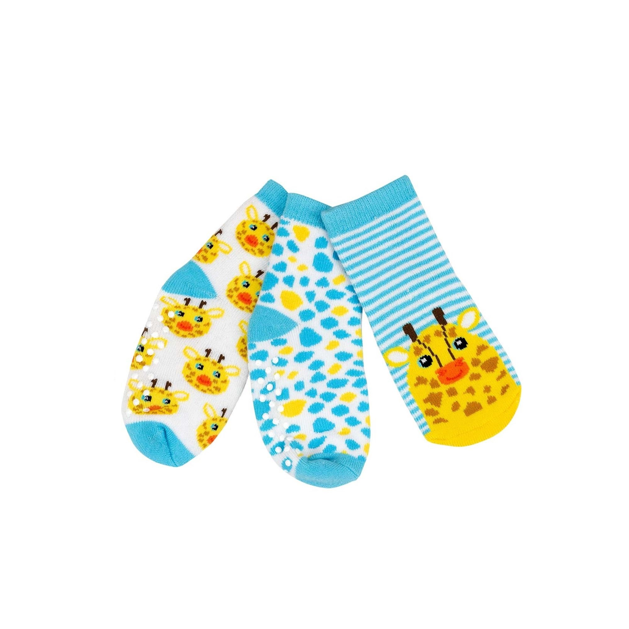 Zoocchini Zoocchini 3pk Socks Jamie the Giraffe 0-24M