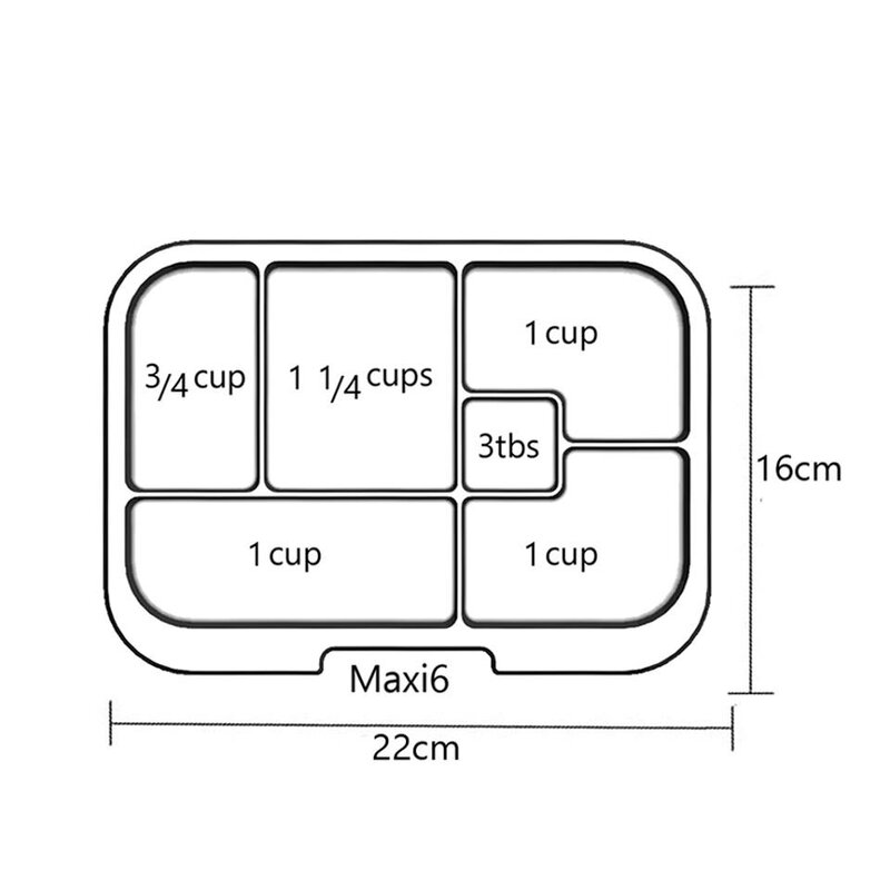 Munchbox Munchbox Tray Maxi 6 Clear