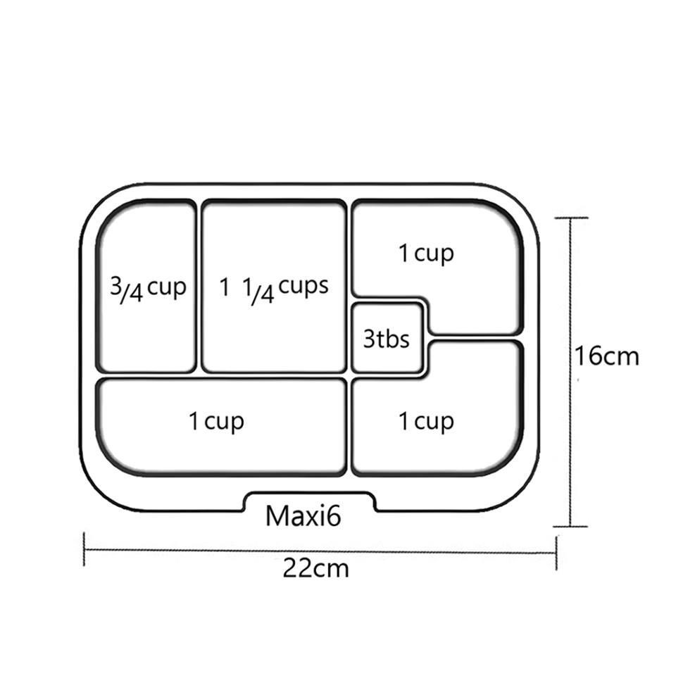 Munchbox Munchbox Tray Maxi 6 Clear