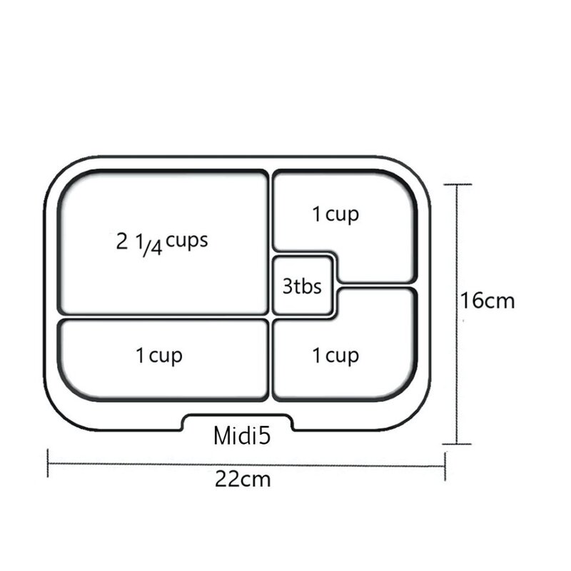 Munchbox Munchbox Tray Midi 5 Clear