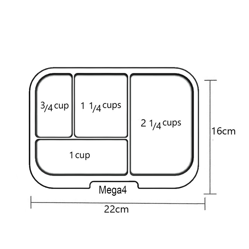 Munchbox Munchbox Tray Mega 4 Clear