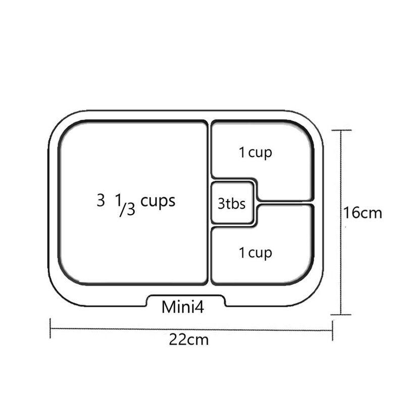 Munchbox Munchbox Tray Mini 4 Clear