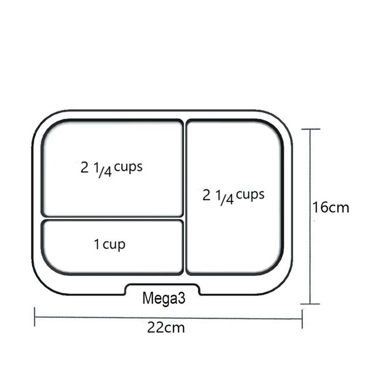 Munchbox Munchbox Tray Mega 3 Space