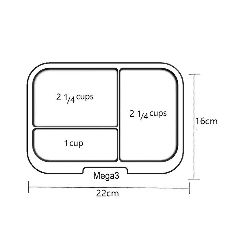 Munchbox Munchbox Tray Mega 3 Clear