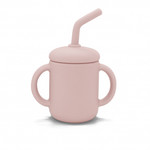 Kushies Kushies Silisippy Cup & Straw Pink