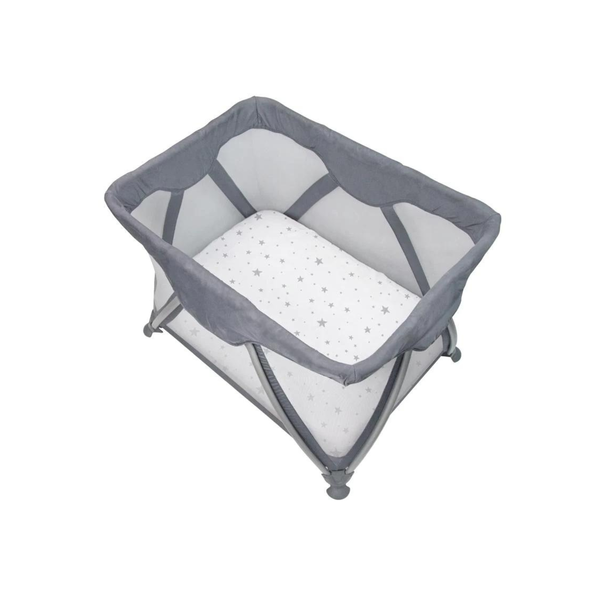 Kushies Kushies Fitted Playpen Sheet Grey Scribble Star 29"x 42"