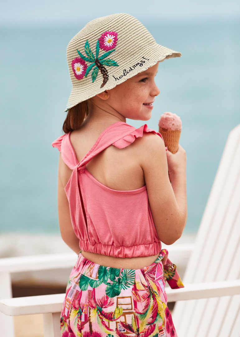 Mayoral Mayoral Ruffle Tank Peony