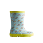 Hunter Hunter Little Kids Original First Classic Boot Mini Rainbow Blue/Yellow