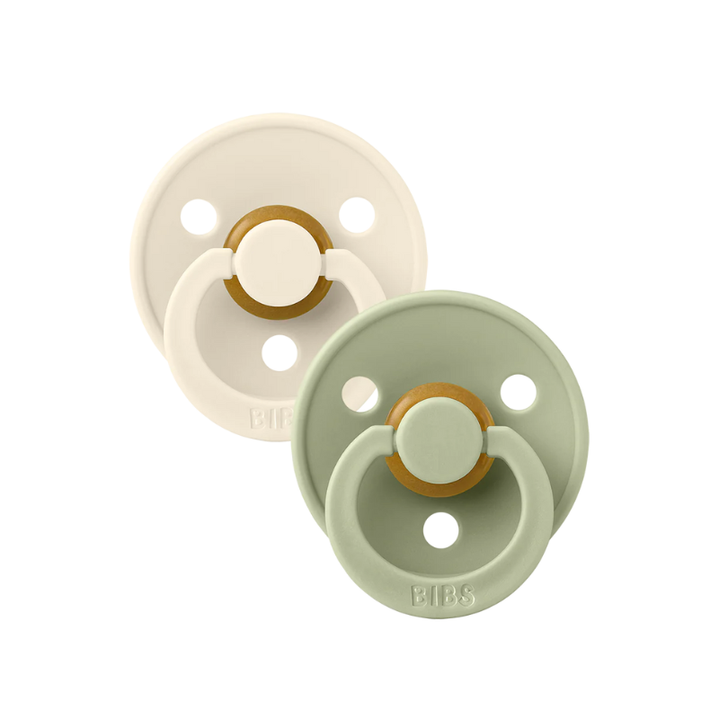 Bibs BIBS Pacifier OG Latex COLOUR 2pk Sage/Ivory