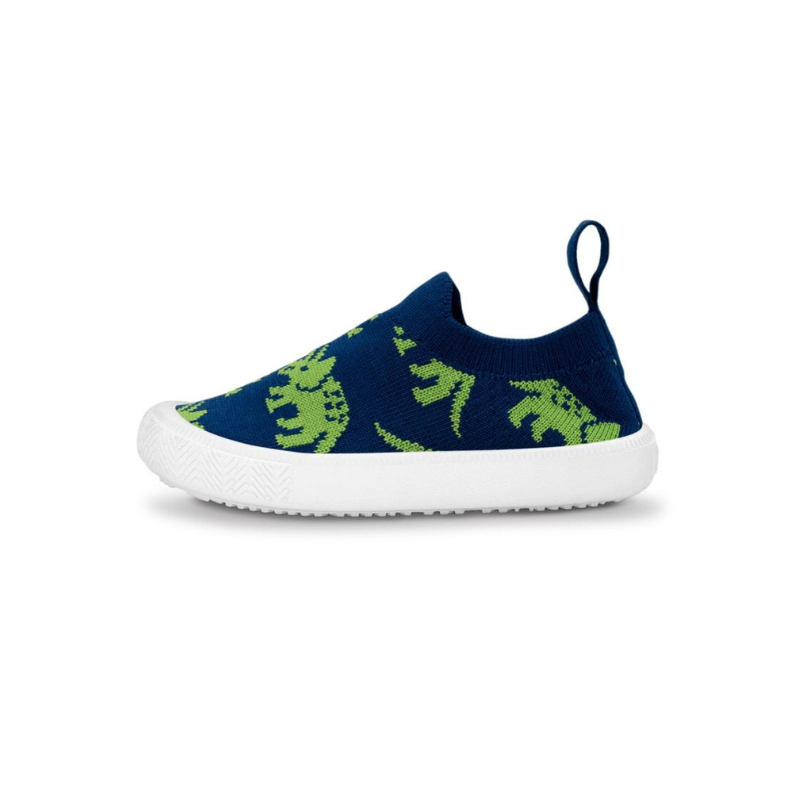 Jan & Jul Jan & Jul Graphic Knit Shoe Nvy Triceratop