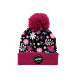 Headster Headster Beanie PomPom Fuschia Flwr Child