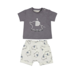 Mayoral Mayoral 2pc Top & Short Set Grey/Elephant