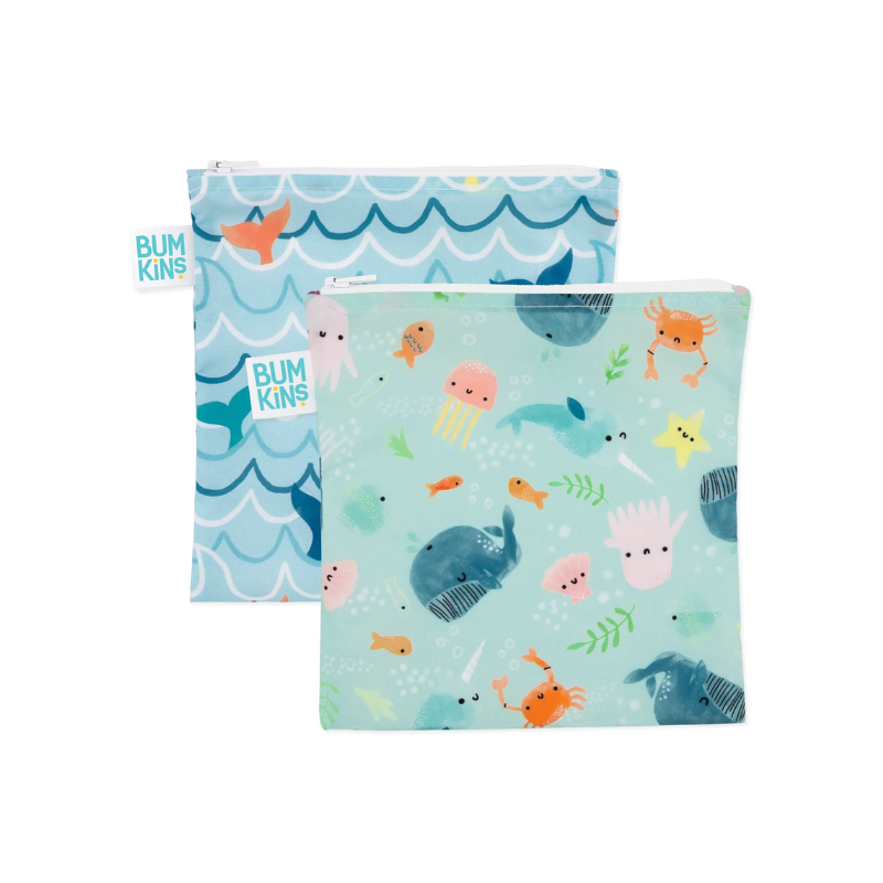 BumKins Bumkins Snack Bag 2pk Ocean Life