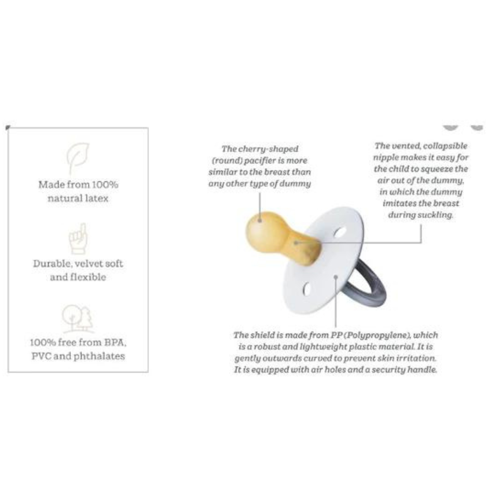 Bibs BIBS Pacifier OG Latex COLOUR 2pk Vanilla