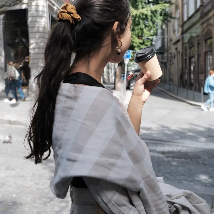 Sende Self Care Essentials Sende Pestemal Blanket Mist 67.5” x 39”