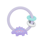 Itzy Ritzy Itzy Ritzy Rattle Silicone Teether Lilac Dino