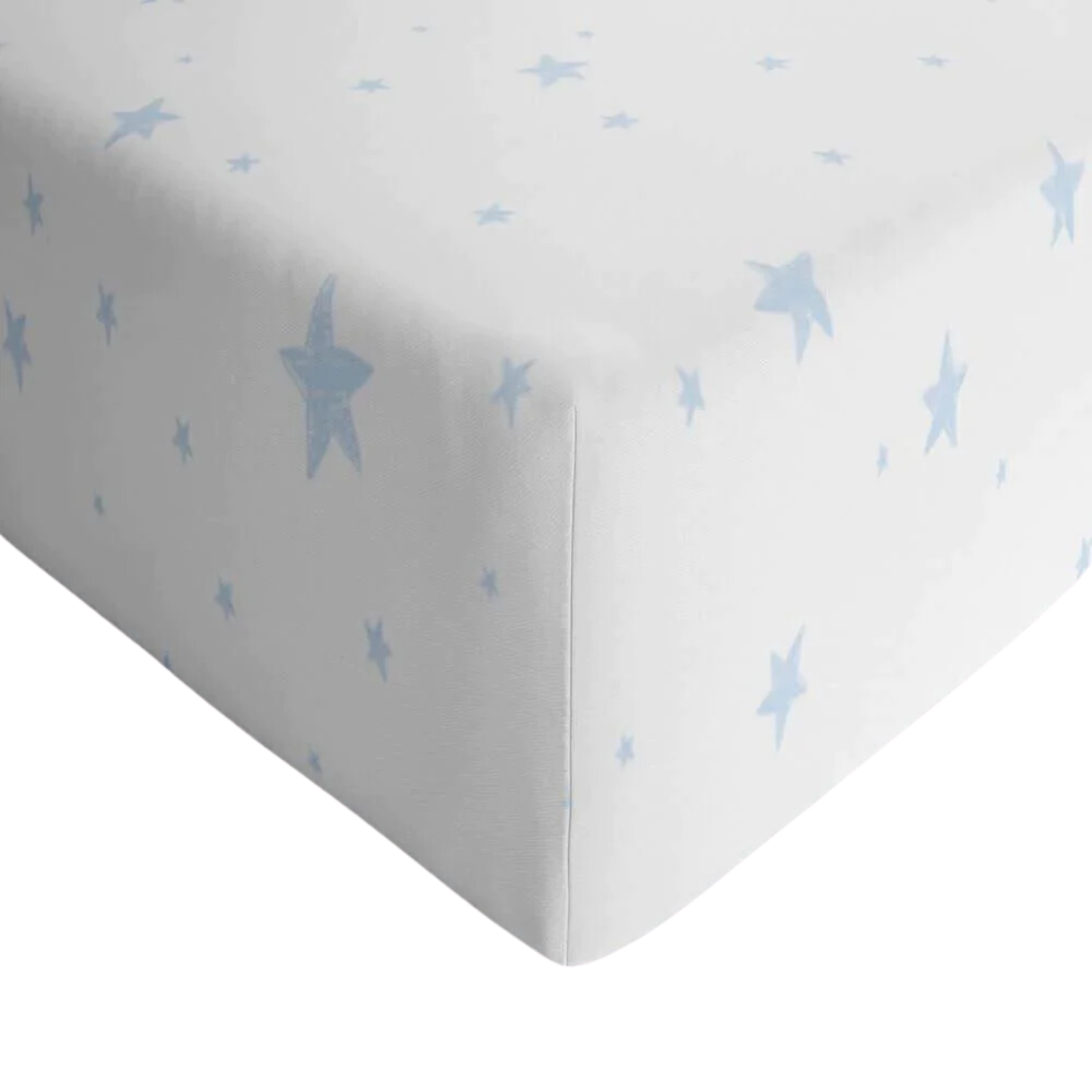 Kushies Kushies Fitted Crib Sheets Scribble Stars Blue