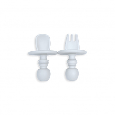 Kushies Kushies Sili Fork & Spoon Set Blue