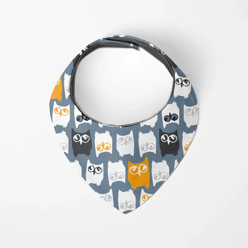 Kushies Kushies Dribble Bib Bandana Owl 2pk 6m+