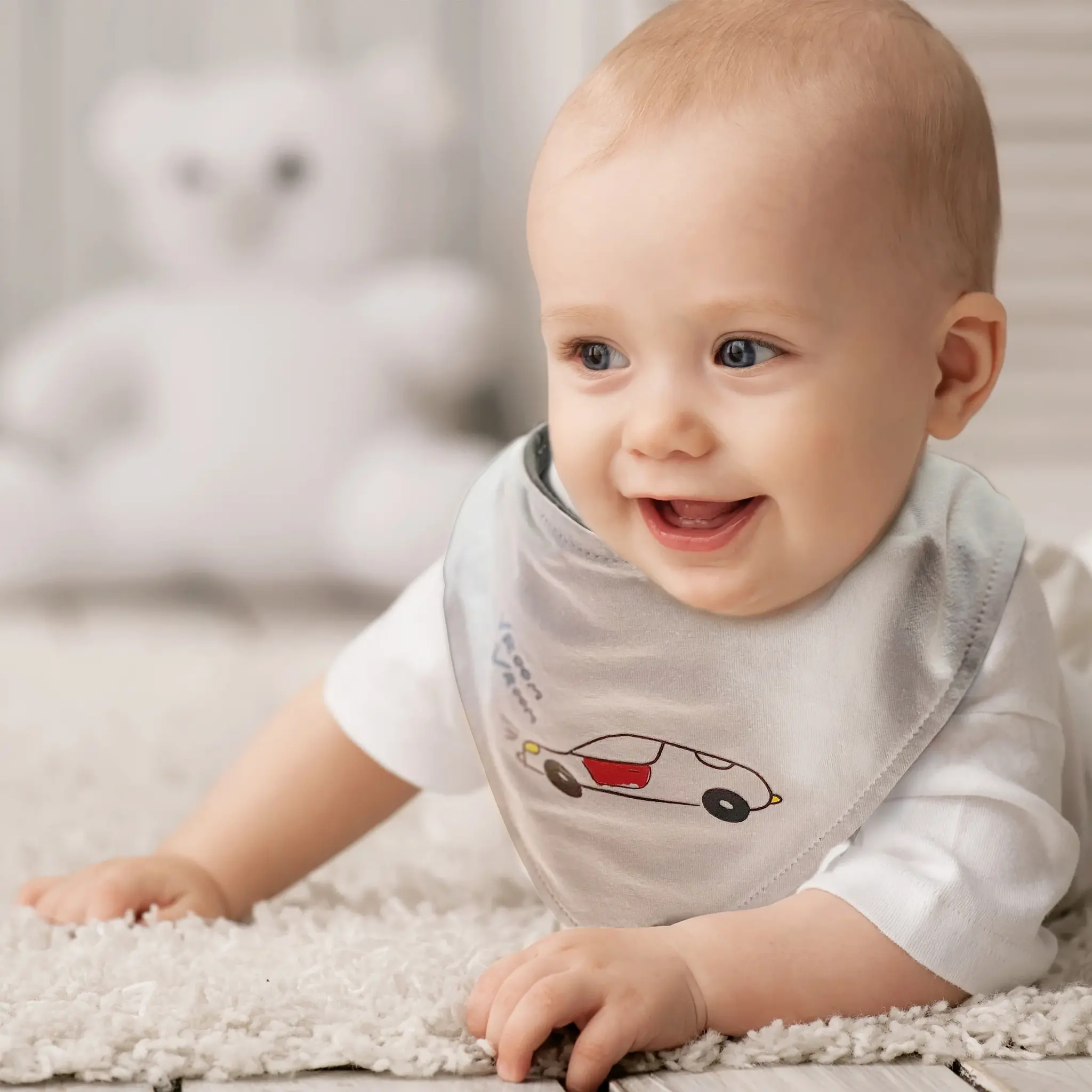 Kushies Kushies Dribble Bib Bandana Cars 2pk 6m+