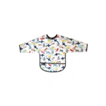 Kushies Kushies Clean Bib w/Sleeves White Airplane