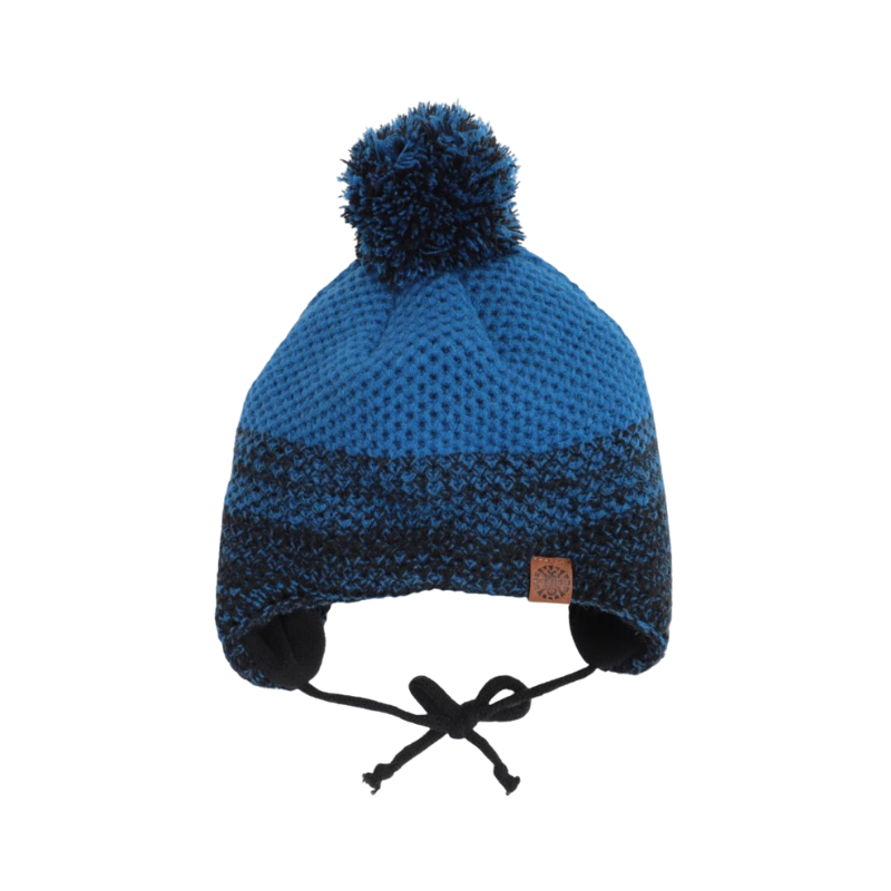 CaliKids Calikids Hat w/PomPom Blue Combo