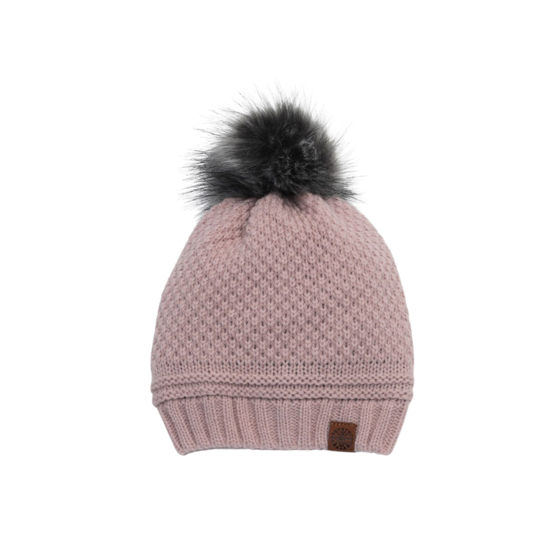 CaliKids Calikids Knit Fur PomPom Pink