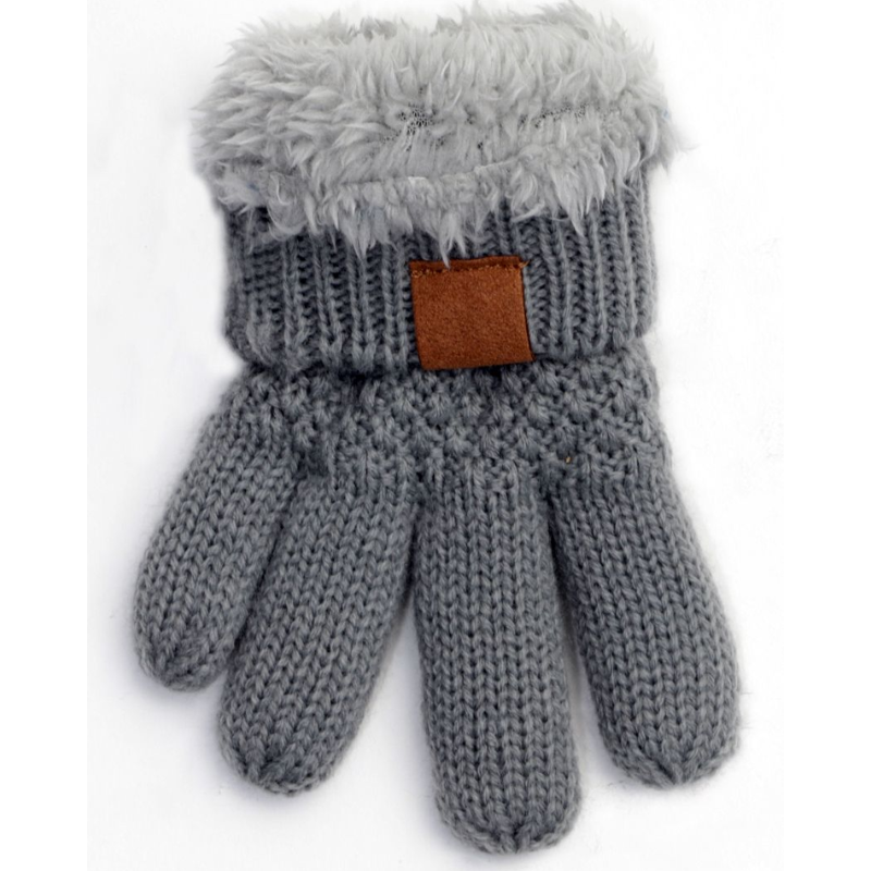 CaliKids Calikids Knit Gloves Grey