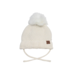 CaliKids Calikids Knit Fur PomPom Hat Cream