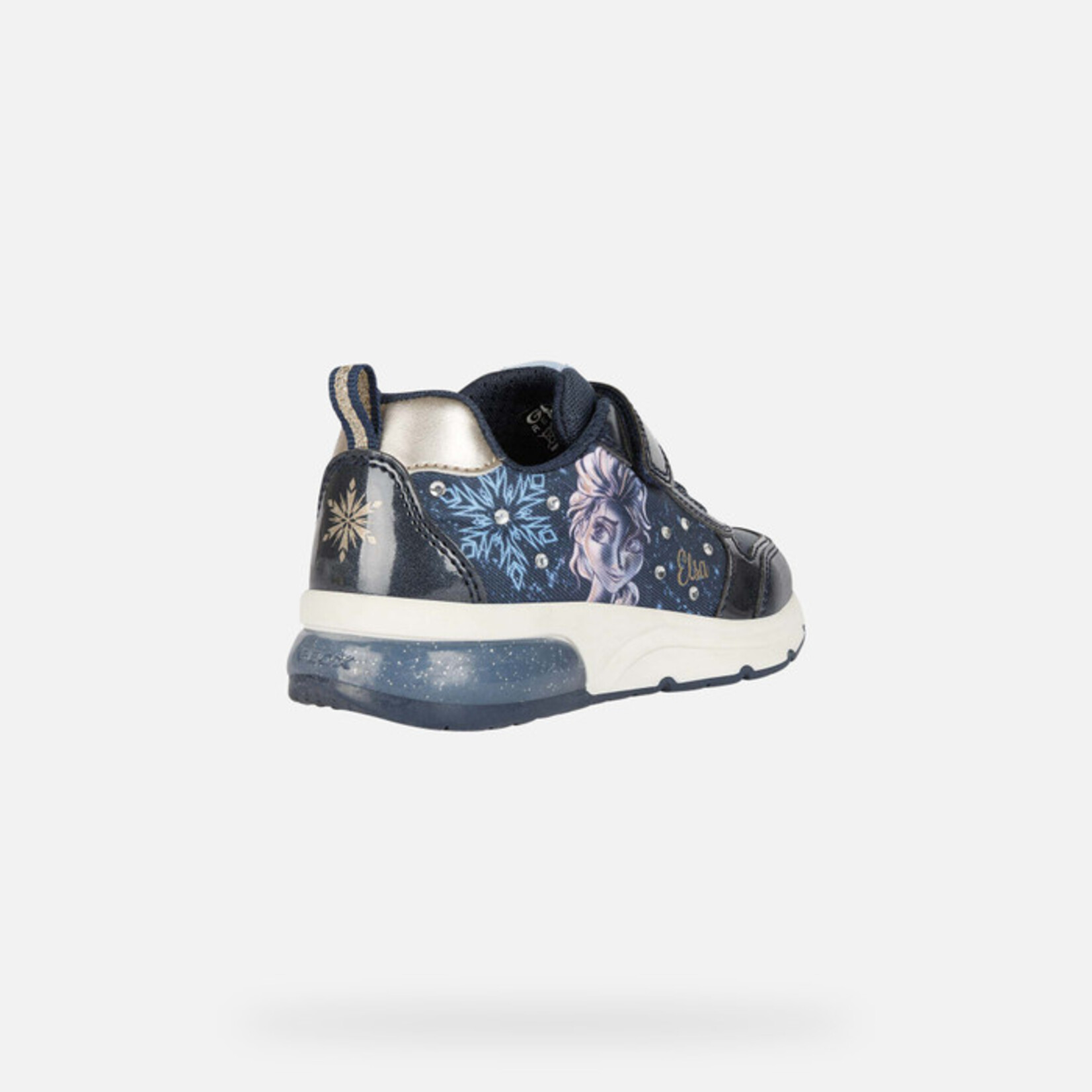 Geox Geox Jr Spaceclub Lighted Sneaker Navy/Platinum Frozen